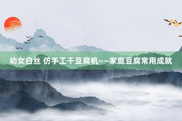 幼女白丝 仿手工干豆腐机——家庭豆腐常用成就