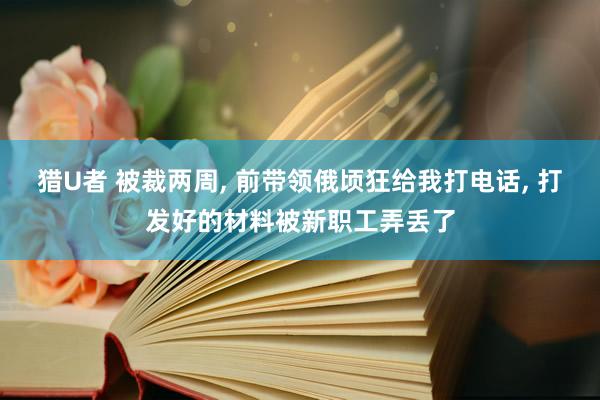 猎U者 被裁两周， 前带领俄顷狂给我打电话， 打发好的材料被新职工弄丢了